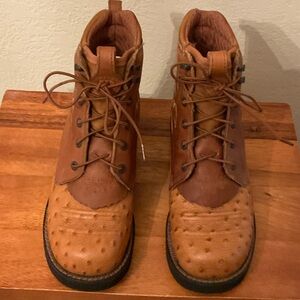 Women’s Ariat Lace Up Ostrich Leather Boots